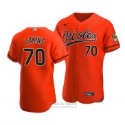 Camiseta Beisbol Hombre Baltimore Orioles Travis Lakins Autentico Alterno Naranja