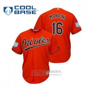 Camiseta Beisbol Hombre Baltimore Orioles Trey Mancini Cool Base Entrenamiento de Primavera 2019 Naranja