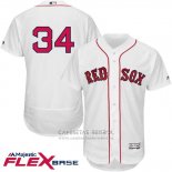 Camiseta Beisbol Hombre Boston Red Sox 34 David Ortiz Blanco Flex Base Autentico Collection