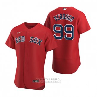 Camiseta Beisbol Hombre Boston Red Sox Alex Verdugo Autentico Alterno 2020 Rojo