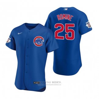 Camiseta Beisbol Hombre Chicago Cubs Austin Romine Autentico Alterno Azul