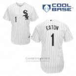 Camiseta Beisbol Hombre Chicago White Sox 1 Adam Eaton Blanco Primera Cool Base