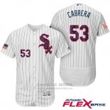 Camiseta Beisbol Hombre Chicago White Sox 2017 Estrellas Y Rayas 53 Melky Cabrera Blanco Flex Base