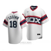 Camiseta Beisbol Hombre Chicago White Sox Brian Goodwin Cooperstown Collection Primera Blanco