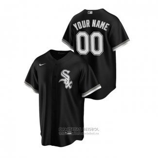 Camiseta Beisbol Hombre Chicago White Sox Personalizada Replica Alterno Negro