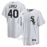 Camiseta Beisbol Hombre Chicago White Sox Reynaldo Lopez Primera Replica Blanco