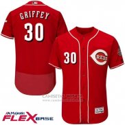 Camiseta Beisbol Hombre Cincinnati Reds 30 Ken Griffey Autentico Collection Rojo Flex Base