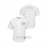 Camiseta Beisbol Hombre Cincinnati Reds Jared Hughes 2019 Players Weekend Ostrich Replica Blanco