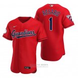 Camiseta Beisbol Hombre Cleveland Guardians Amed Rosario Autentico Alterno Rojo