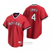 Camiseta Beisbol Hombre Cleveland Indians Bradley Zimmer Cooperstown Collection Road Rojo