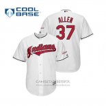 Camiseta Beisbol Hombre Cleveland Indians Cody Allen 2019 All Star Patch Cool Base Blanco