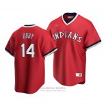 Camiseta Beisbol Hombre Cleveland Indians Larry Doby Cooperstown Collection Road Rojo