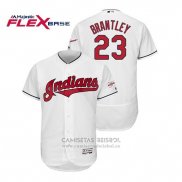 Camiseta Beisbol Hombre Cleveland Indians Michael Brantley 2019 All Star Patch Flex Base Blanco