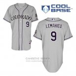 Camiseta Beisbol Hombre Colorado Rockies Dj Lemahieu 9 Gris Cool Base