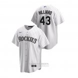 Camiseta Beisbol Hombre Colorado Rockies Sam Hilliard Replica Primera Blanco