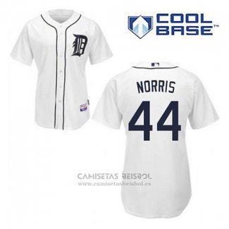 Camiseta Beisbol Hombre Detroit Tigers Daniel Norris 44 Blanco Primera Cool Base