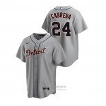 Camiseta Beisbol Hombre Detroit Tigers Miguel Cabrera Replica Road Gris