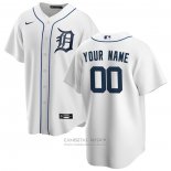 Camiseta Beisbol Hombre Detroit Tigers Primera Replica Personalizada Blanco