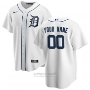 Camiseta Beisbol Hombre Detroit Tigers Primera Replica Personalizada Blanco