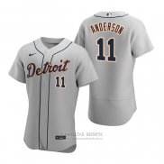 Camiseta Beisbol Hombre Detroit Tigers Sparky Anderson Autentico 2020 Road Gris