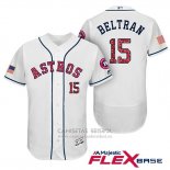 Camiseta Beisbol Hombre Houston Astros 2017 Estrellas y Rayas Carlos Beltran Blanco Flex Base
