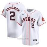 Camiseta Beisbol Hombre Houston Astros Alex Bregman Primera Limited Blanco