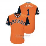 Camiseta Beisbol Hombre Houston Astros Carlos Correa 2018 LLWS Players Weekend I Am Groot Orange