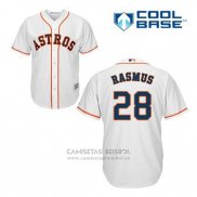Camiseta Beisbol Hombre Houston Astros Colby Rasmus 28 Blanco Primera Cool Base