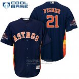 Camiseta Beisbol Hombre Houston Astros Derek Fisher Azul Cool Base