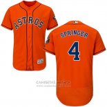 Camiseta Beisbol Hombre Houston Astros George Springer Naranja Alterno Autentico