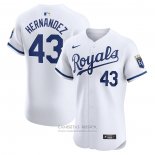 Camiseta Beisbol Hombre Kansas City Royals Carlos Hernandez Primera Elite Blanco
