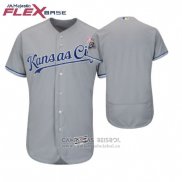 Camiseta Beisbol Hombre Kansas City Royals Gris 2018 Dia de la Madre Flex Base