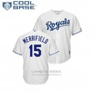 Camiseta Beisbol Hombre Kansas City Royals Whit Merrifield Cool Base Primera Blanco