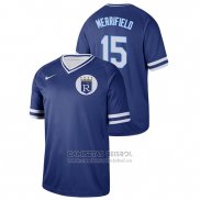 Camiseta Beisbol Hombre Kansas City Royals Whit Merrifield Cooperstown Collection Legend Azul