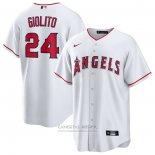 Camiseta Beisbol Hombre Los Angeles Angels Lucas Giolito Primera Replica Blanco