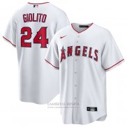 Camiseta Beisbol Hombre Los Angeles Angels Lucas Giolito Primera Replica Blanco