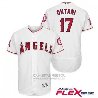 Camiseta Beisbol Hombre Los Angeles Angels Shohei Ohtani Angels Blanco Autentico Collection Flex Base