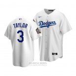 Camiseta Beisbol Hombre Los Angeles Dodgers Chris Taylor 2020 Replica Primera Blanco
