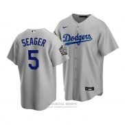 Camiseta Beisbol Hombre Los Angeles Dodgers Corey Seager 2020 Replica Alterno Gris