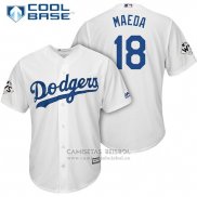 Camiseta Beisbol Hombre Los Angeles Dodgers Kenta Maeda Blanco Cool Base