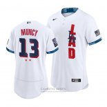 Camiseta Beisbol Hombre Los Angeles Dodgers Max Muncy 2021 All Star Autentico Blanco