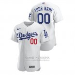 Camiseta Beisbol Hombre Los Angeles Dodgers Personalizada Autentico Nike Blanco