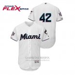 Camiseta Beisbol Hombre Miami Marlins 2019 Jackie Robinson Day Flex Base Blanco