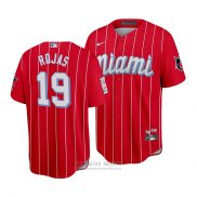 Camiseta Beisbol Hombre Miami Marlins Miguel Rojas 2021 City Connect Replica Rojo