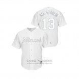 Camiseta Beisbol Hombre Miami Marlins Starlin Castro 2019 Players Weekend Replica Blanco