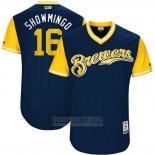 Camiseta Beisbol Hombre Milwaukee Brewers 2017 Little League World Series Domingo Santana Azul