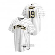 Camiseta Beisbol Hombre Milwaukee Brewers Robin Yount Replica Alterno Blanco