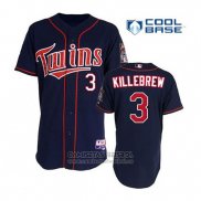 Camiseta Beisbol Hombre Minnesota Twins Harmon Killebrew 3 Azul Alterno Primera Cool Base