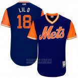 Camiseta Beisbol Hombre New York Mets 2017 Little League World Series Travis Darnaud Azul
