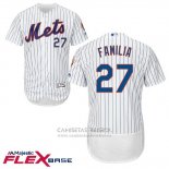 Camiseta Beisbol Hombre New York Mets 27 Jeurys Familia Blanco Flex Base